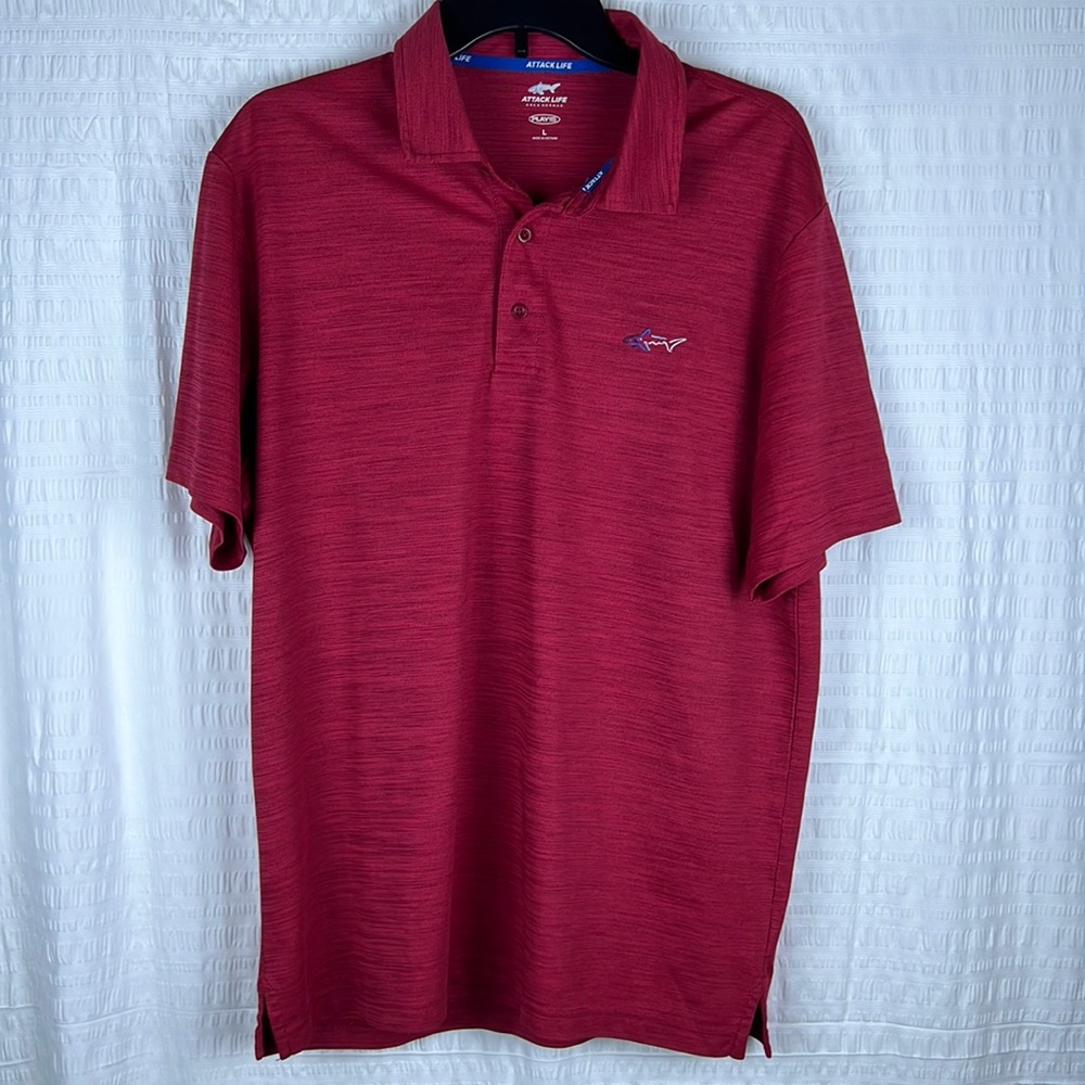 Greg Norman Men’s Polo, Size Large, Burgundy